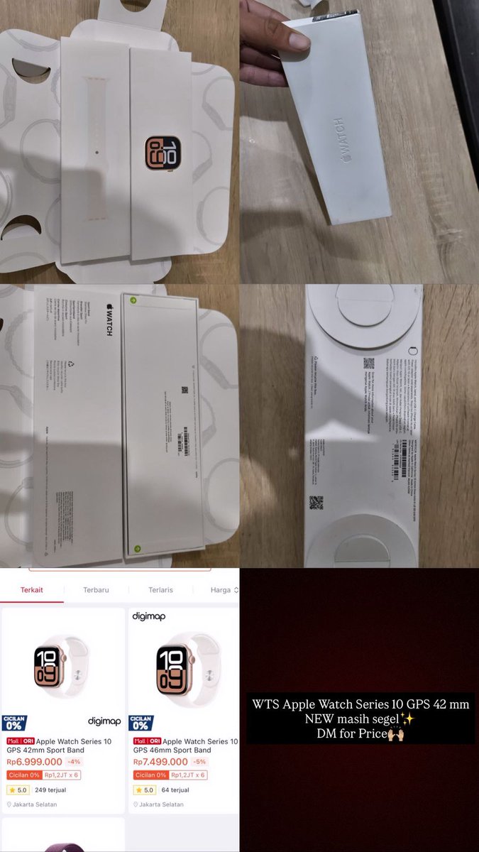 bellarizee's tweet photo. WTS Apple Watch Series 10 GPS 42 mm new masih segel. DM for Price https://t.co/r0V52x1JMv