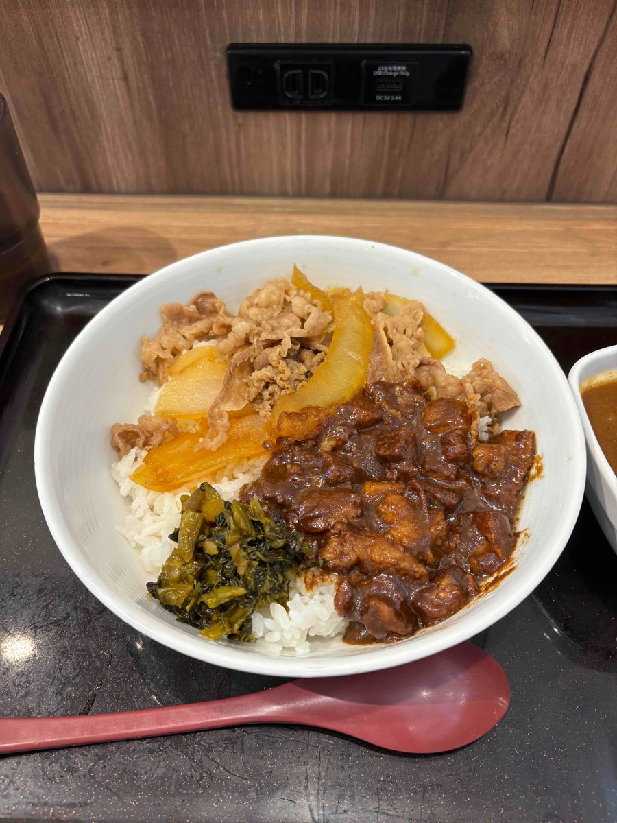 OceanJapan's tweet image. 思ってたンとちゃうンやけど…
#ルーローハン
#吉野家