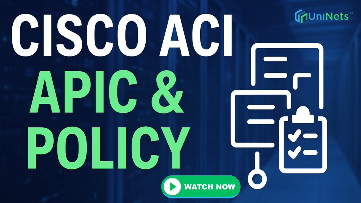 uninets53's tweet image. 🚀 Master Cisco ACI – APIC &amp;amp; Policy Explained
👉 Watch the full video here:youtu.be/oxLwn6eCvxA
Level up your data center networking skills with expert insights and practical learning! shorturl.at/bOv2f

#CiscoACI #APIC #DataCenter #Networking #CiscoTraining