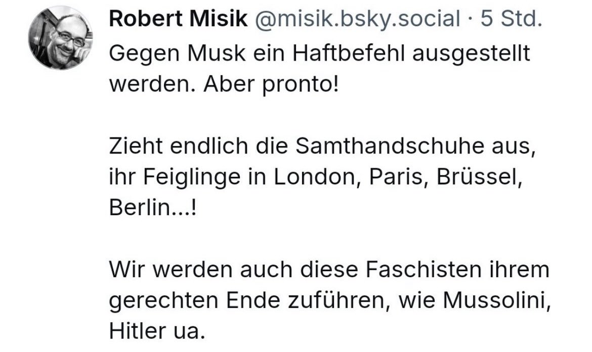 Ruft Misik hier zum Massenmord auf?