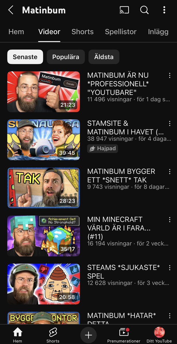 Testade detta på min kanal och märkte enorm skillnad. Missa inte videor från era favoritkreatörer, stäng av den här inställningen