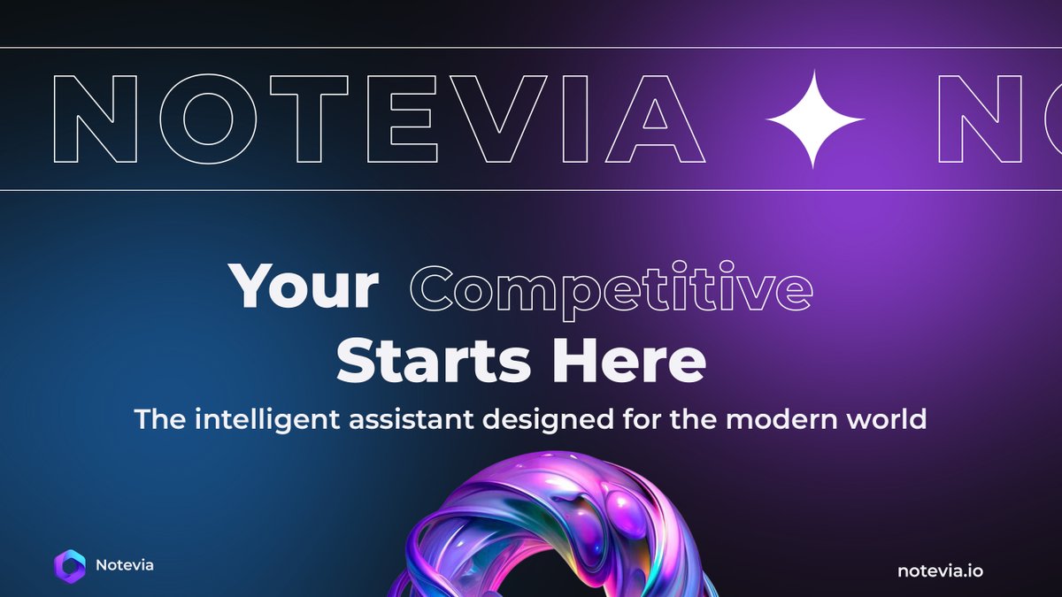 Notevia_X's tweet image. Your Competitive Edge Starts Here

Do you want to get ahead of the curve and your competition? 🤔

We have a solution for you! 🫵

Today, #Notevia is the intelligent assistant designed for the modern world 🛠️

#AI #Tech #Innovation #SmartWork