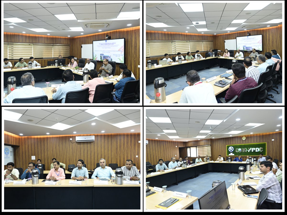 CSIR_HRDC's tweet image. Workshop on Application of Statistical Tools in Research & Data Analysis commenced today with inaugural remarks of Dr Vinay Kumar Chief Scientist, CSIR-HRDC. Prof Deepayan Sarkar, ISI,Delhi centre is the resource person of todays sessions.
@CSIR_IND @DrNKalaiselvi @TikamSRana1