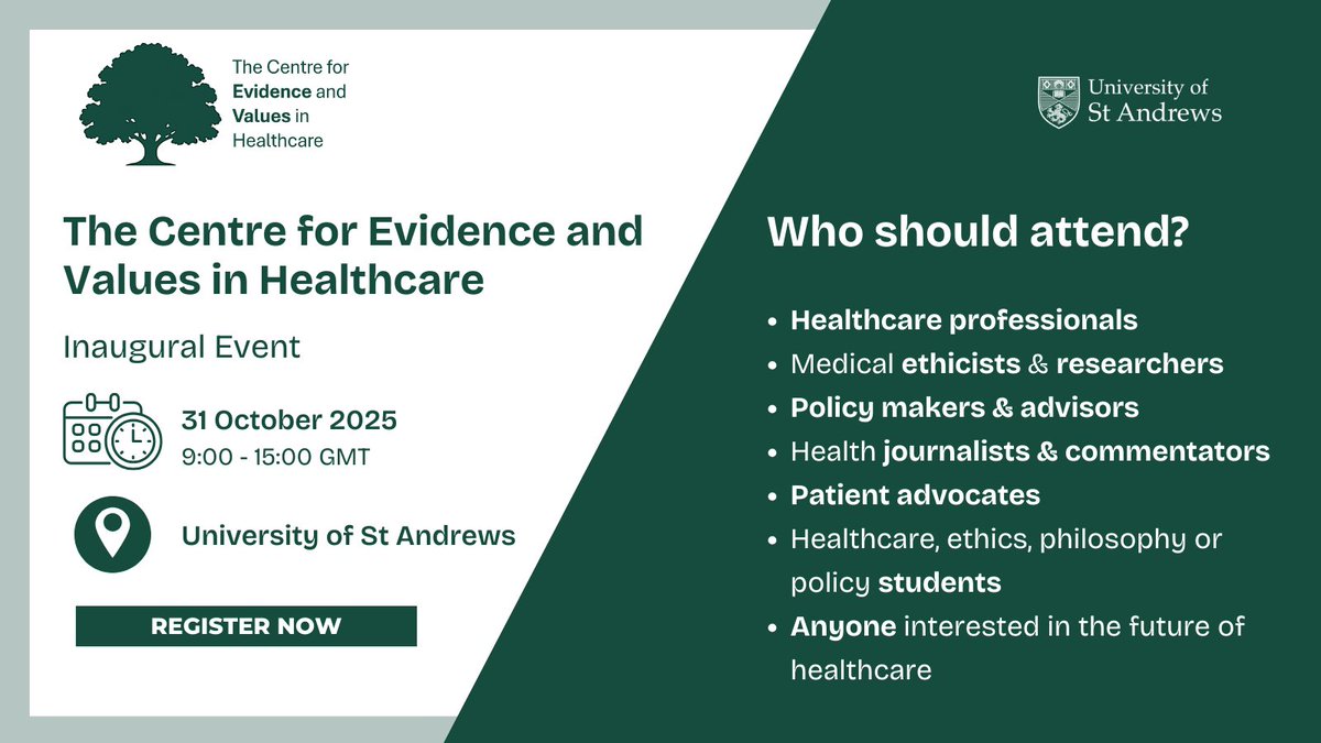 Who is the #CEVHLaunch for?

🩺 Healthcare professionals
🧠 Medical ethicists &amp; researchers
🏛️ Policy makers/advisors
📰 Journalists
🗣️ Patient advocates
🎓 Healthcare/philosophy/policy students
🤝 Anyone interested in the future of healthcare

Register: bit.ly/4g5BdX3