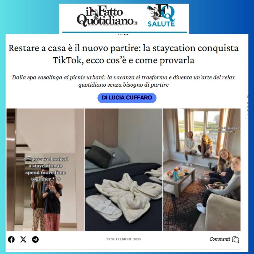 🏡✨ La staycation è la nuova tendenza: vivere una vacanza senza allontanarsi (troppo) da casa.

ilfattoquotidiano.it/2025/09/13/sta…

#staycation #autoproduciamo #luciacuffaro #ilfattoquotidiano