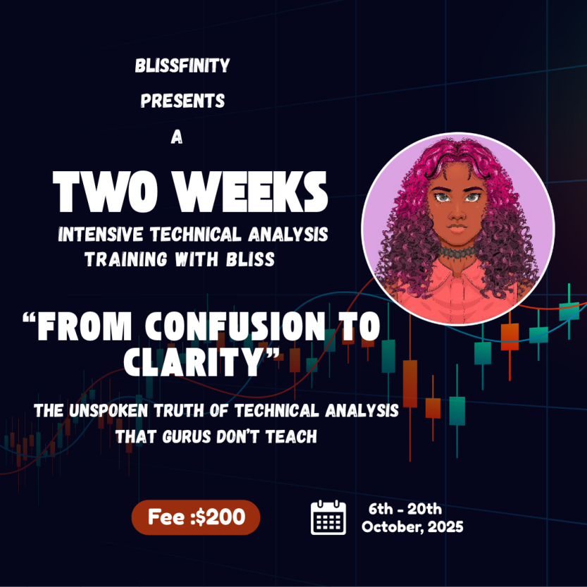 TRADING GAVE ME FREEDOM,CLARITY AND CONTROL

Now, I’m opening the doors to help 20 people replicate the same results.

From Oct 6th – Oct 20th, join my 2-Week Technical Analysis Training + Mentorship Program  designed to take you from beginner to  masterclass level

What You’ll