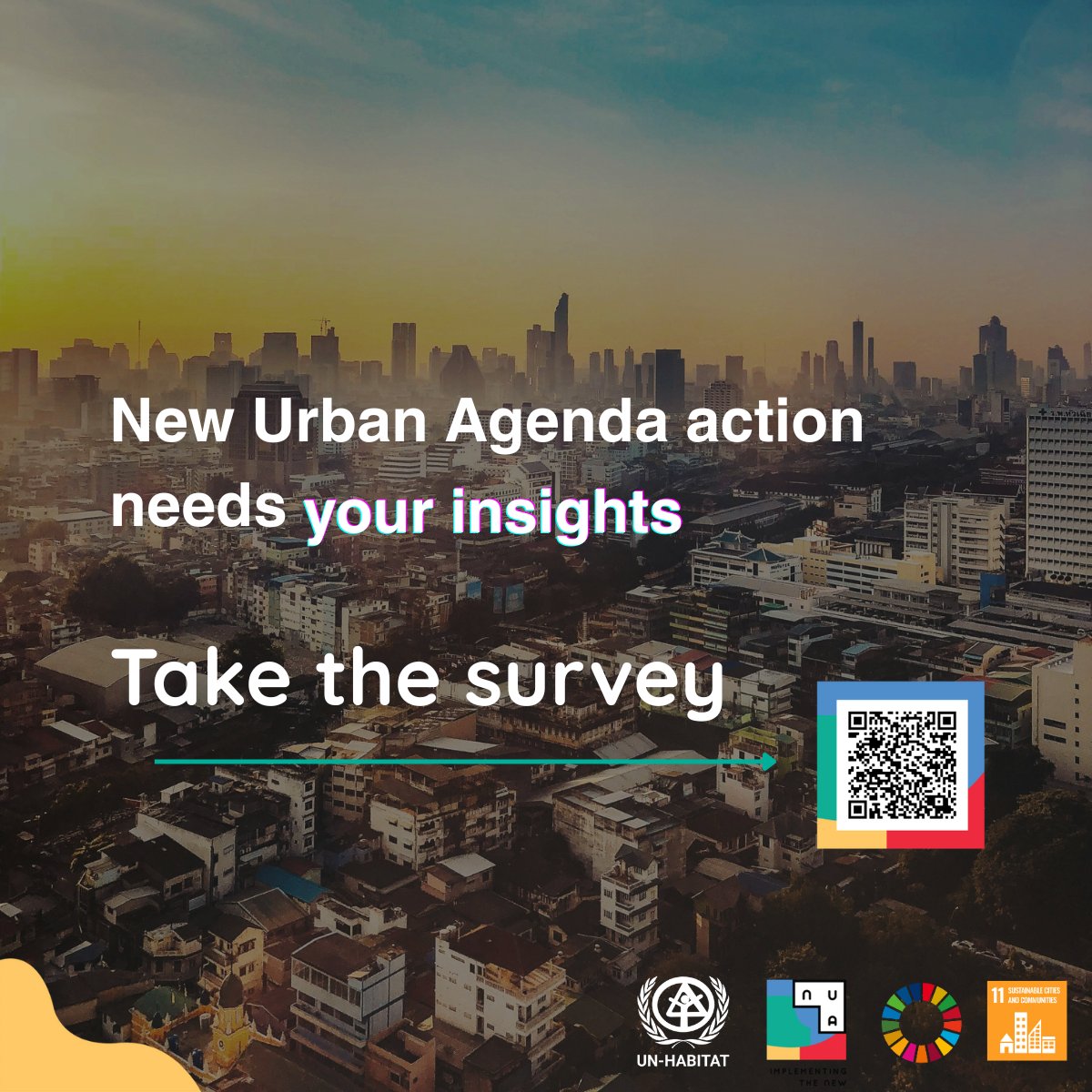 UNHABITAT's tweet image. 🌍 Halfway to 2036, the #NewUrbanAgenda is shaping how cities tackle housing, services &amp;amp; climate action.

But data gaps remain — your voice can help fill them.

🔹 Short survey: loom.ly/FIdOMCE
🔹 Extended survey: loom.ly/TxqUyuk

🗓️ Deadline: 7 Oct 2025