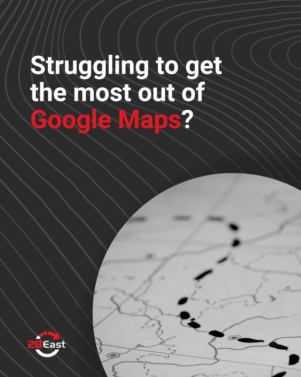 Struggling to get the most out of Google Maps? 🤔💭

That’s where 28East comes in.

Let’s take the guesswork out of your Google Maps endeavours. Learn more today: 28east.co.za/google-maps-pl…

#GoogleMaps