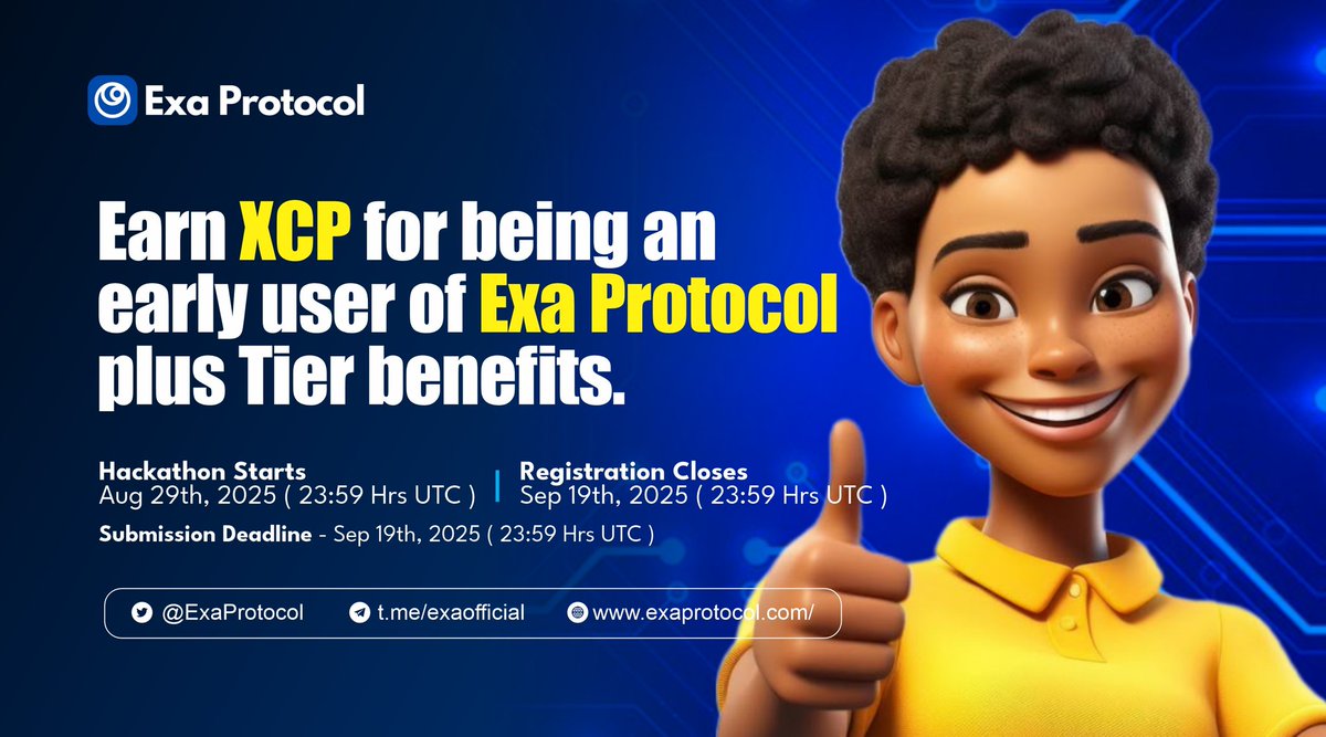 treasure519519's tweet photo. The future of AI + Web3 needs privacy, not just speed.
ExaProtocol makes secure data exchange real
Build, innovate, thrive at the Exa Hackathon π https://t.co/6DkFHjwRc4
#ExaProtocol #Privacy #Coinstore
https://t.co/jCG23lJswR https://t.co/kA1oSEVPYr
