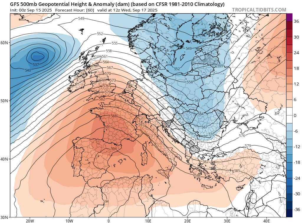 alexmegapc's tweet photo. #meteoexpress Entre avui i demà tindrem alguna precipitació i una lleugera baixada de temperatura,  sobretot dimarts pel pas d'un front fred desgastat, però a partir de dimecres la falca anticiclònica ens agafa de ple, i tindrem #localoretfaller de dimecres fins dissabte/diumenge, caloreta sobretot al migdia on podrem rascar 35 graus o potser una mica més cap a ponent o la Vall d'Ebre, les nits amb les clàssiques tropicals en molts punts de la costa, però no serà per molts dies perquè a partir de diumenge ens afectarà un nou solc, associat a un front fred que ens pot deixar precipitacions força generals entre dilluns i dimarts, veurem si en forma de tempestes força intenses. Parlem a més de 160h i, per tant, aquesta previsió encara agafada amb pinces.  #meteo