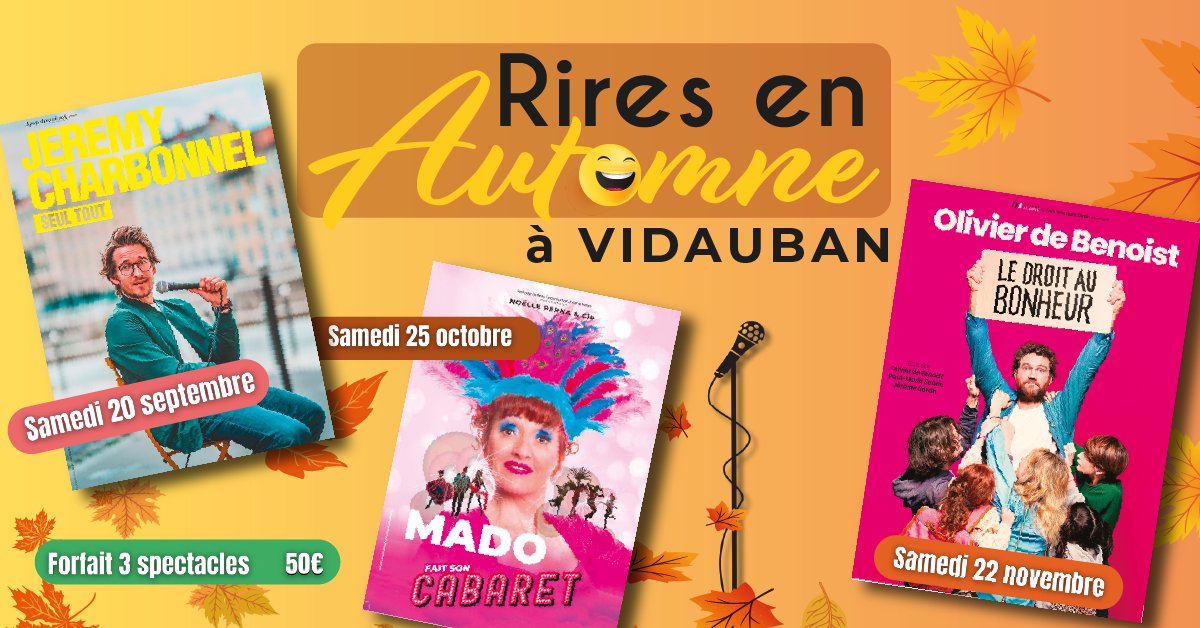 #Var Vidauban 
Rires en Automne  2025
tv83.info/vidauban-rires…
<a href="/villeVidauban/">Ville de Vidauban</a> <a href="/otdracenie/">Dracenie Provence Verdon Tourisme</a>