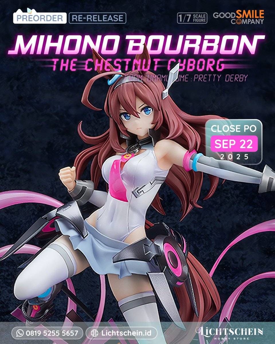 lishobbystore's tweet photo. 🌟 OPEN PRE-ORDER 🌟
PVC Figure 1/7 Mihono Bourbon – The Chestnut Cyborg Ver.
Uma Musume: Pretty Derby
by @goodsmile_en

💰 Harga: IDR 2.750.000,-
💵 DP: IDR 1.100.000,-
📅 Close PO: 22 September 2025
📦 Estimasi Rilis: Oktober 2026

📲 Cara Pre-Order:
Chat WA ke 081952555657 https://t.co/BDxjYPbmGh
