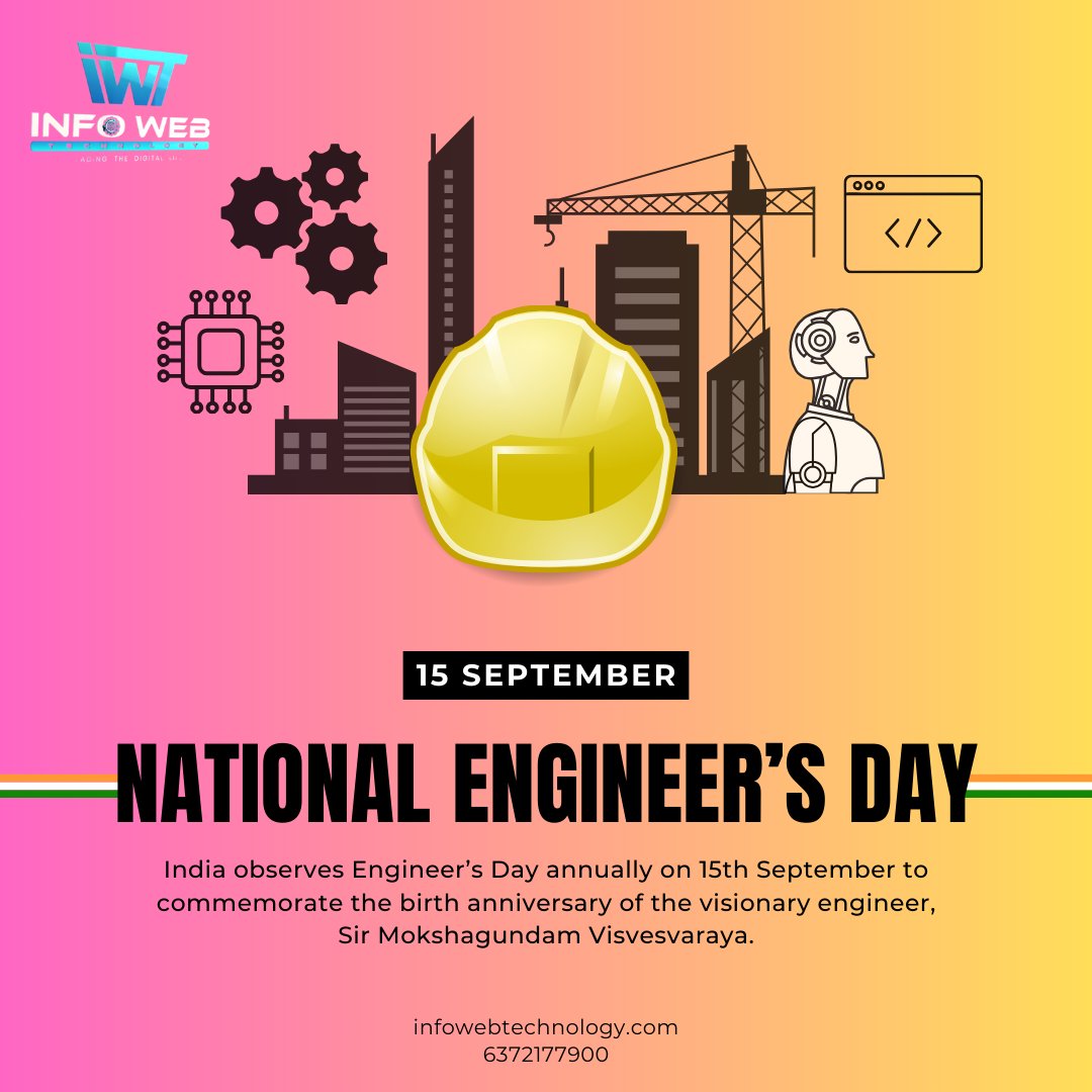infowebtech26's tweet image. Happy Engineers’ Day! 🚀
At Infoweb Technology, we salute the brilliance of engineers who design, develop, and drive innovation every day.
#EngineersDay #InfowebTechnology #Innovation