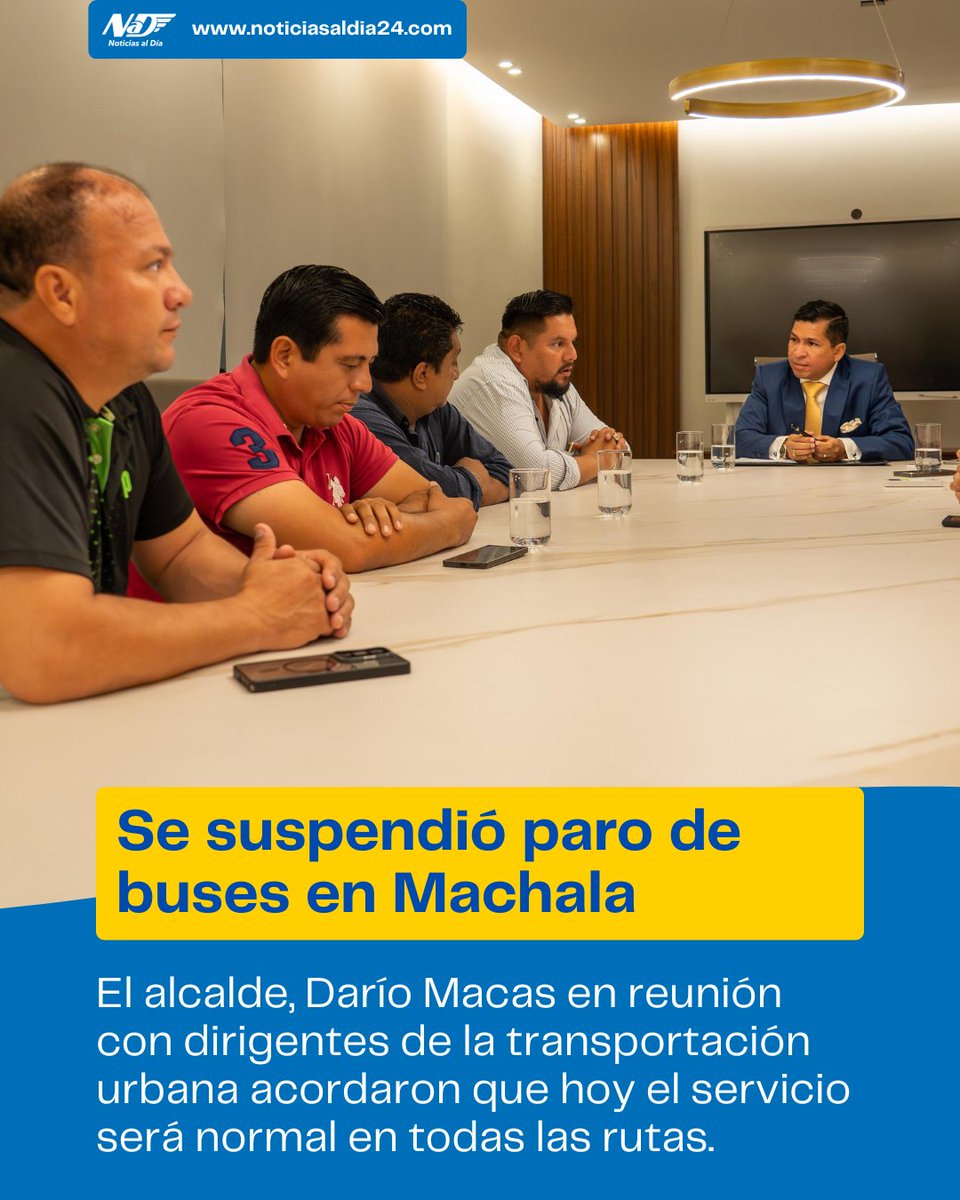 Se suspendió paro de buses, servicio será normal hoy en Machala noticiasaldia24.com/se-suspendio-p…