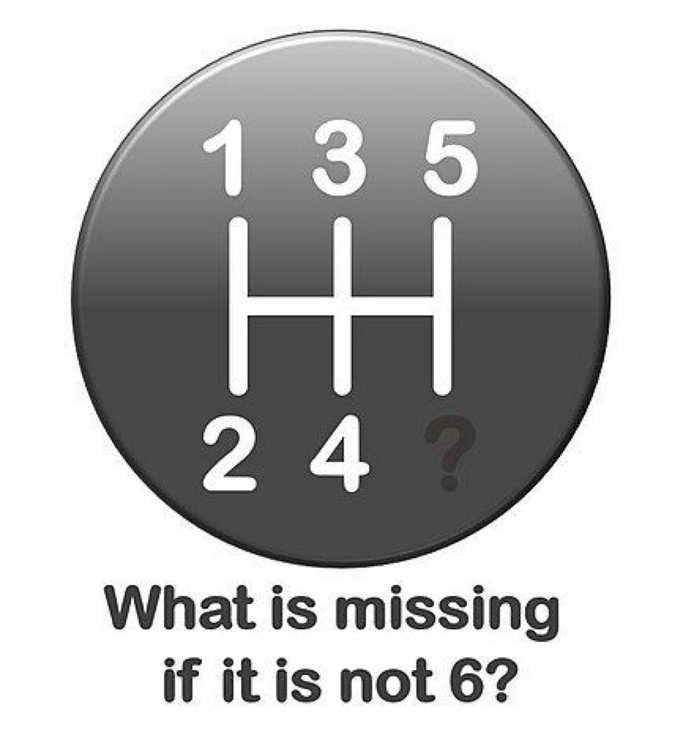 What is missing if it is not 6?