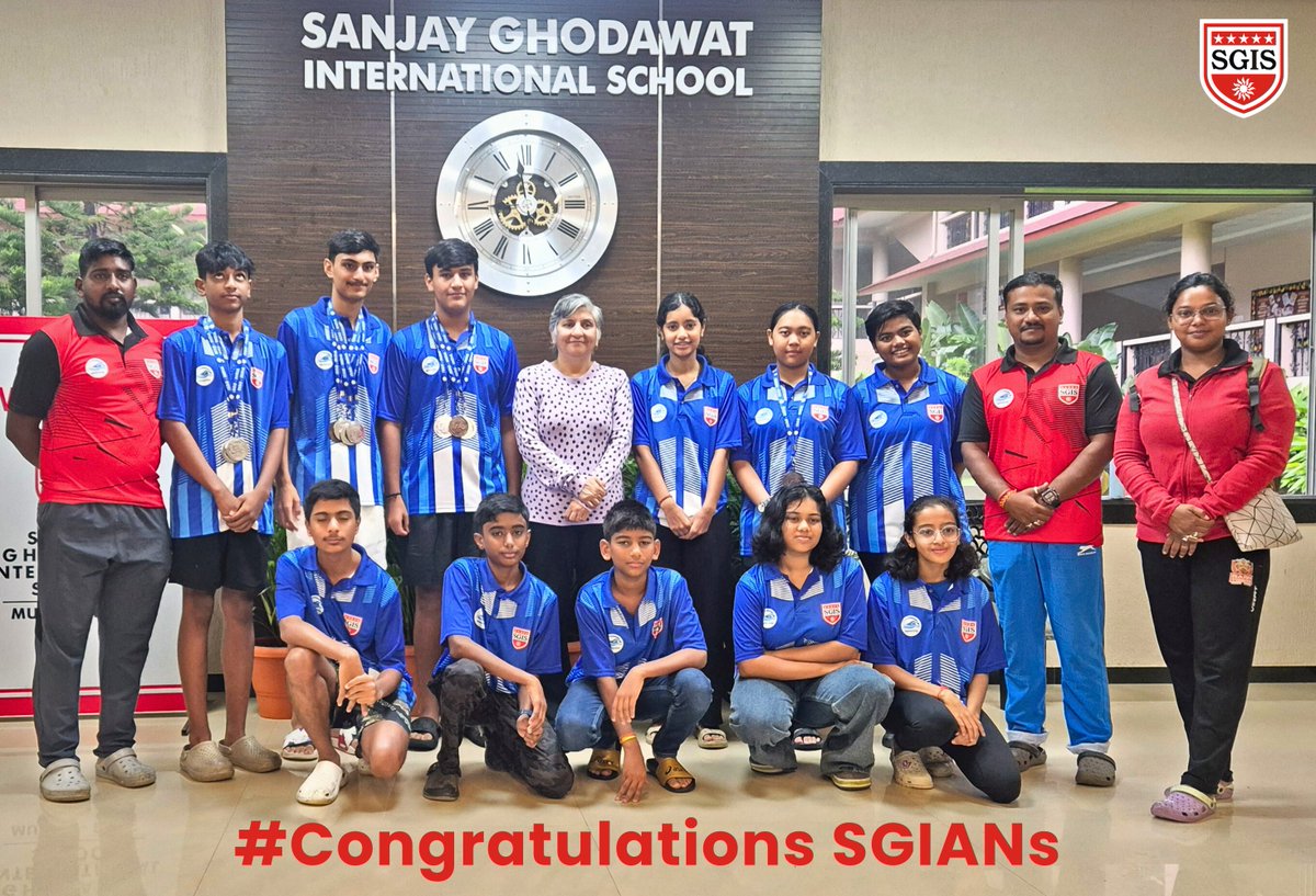 sgispune's tweet photo. #Congratulations to talented students for winning medals at the ISSO National Games 2025-26! 🏅👏 Your hard work, dedication, and sportsmanship have made us proud.

#NationalGames #StudentAchievement #ProudMoment #Sportsmanship #SanjayGhodawatInternationalSchool #SGISPune #SGIS https://t.co/fIvHquuMFf