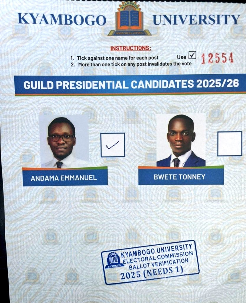 NupQuin's tweet photo. Kyambogo university...we are only ticking ANDAMA EMMANUEL..โ
#guildpresident https://t.co/G8CpeX0Zgj