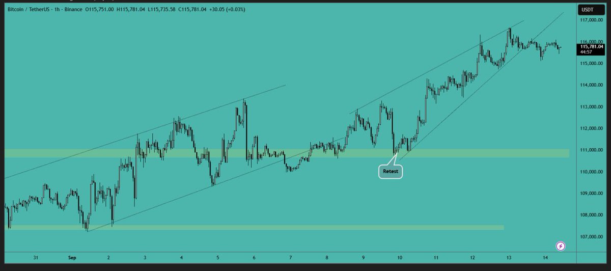TobExpress's tweet photo. #Bitcoin it's very important that we pay attention to the weekly close and weekly open candle. Bitcoin refuses to drop below 115k. It's a sign that we're bullish this week, mostly definitely because of the Fed rate cut. There's also $7B to be liquidated 120k https://t.co/Gnt5fy52aW