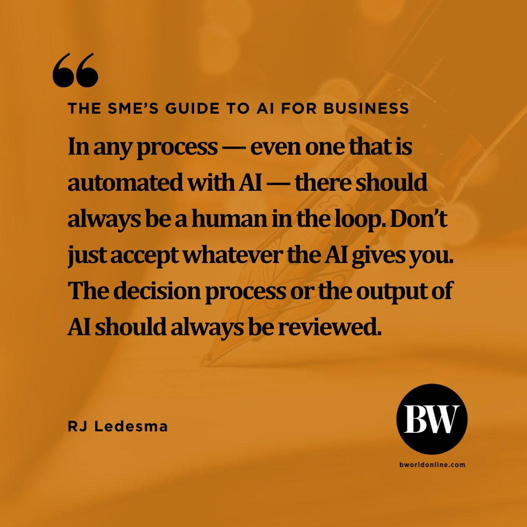 OPINION | The SME’s guide to AI for business
By RJ Ledesma
Read: zurl.co/KZW8G