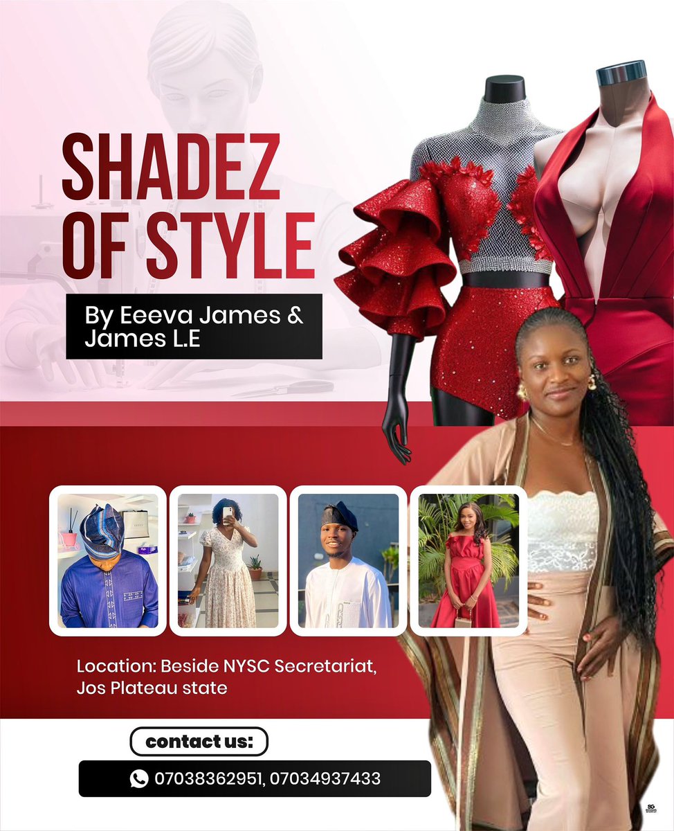 My name is Eeeva James, and together with my brother <a href="/Jamees_Le/">JAMES L.E</a> we run a clothing brand called SHADEZOFSTYLEZ. We specialize in all types of clothing, and we take pride in the quality and creativity of our work we’re really good at what we do.