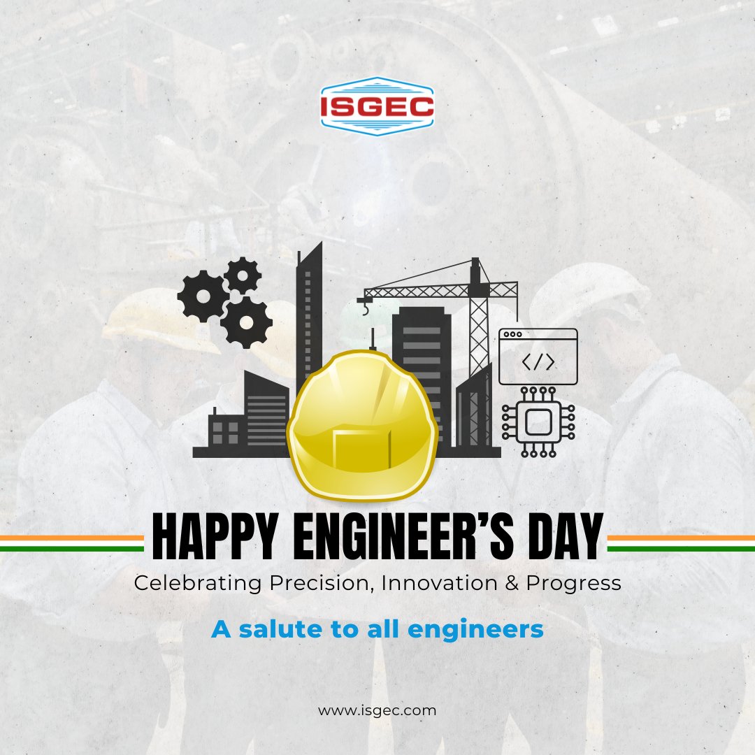Celebrating the innovators, the problem-solvers, and the creators.

Happy Engineer’s Day to the engineers at Isgec and beyond! Your work shapes the future.

#EngineersDay2025 #IsgecEngineers

#EngineeringForExcellence
#IsgecHeavyEngineering