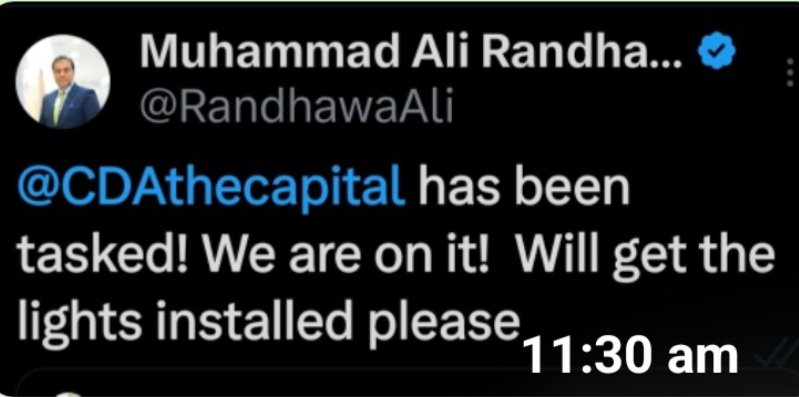 Despite assurances by <a href="/RandhawaAli/">Muhammad Ali Randhawa</a> in response to our tweet &amp; release of Rs.7M (D-12/2) &amp; Rs.6M (D-12/3) streetlight remaining work remains stalled
⚠️ This negligence endangers residents nightly. We demand urgent action &amp; accountability.
<a href="/CDAthecapital/">Capital Development Authority - CDA, Islamabad</a>
#StreetLightsD12