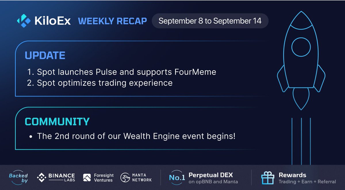 KiloEx_perp's tweet image. 🚀 KiloEx Weekly Wrap: Key Updates &amp;amp; Alpha

#KiloEx #Crypto #WeeklyRecap #Fourmeme #PulseChain