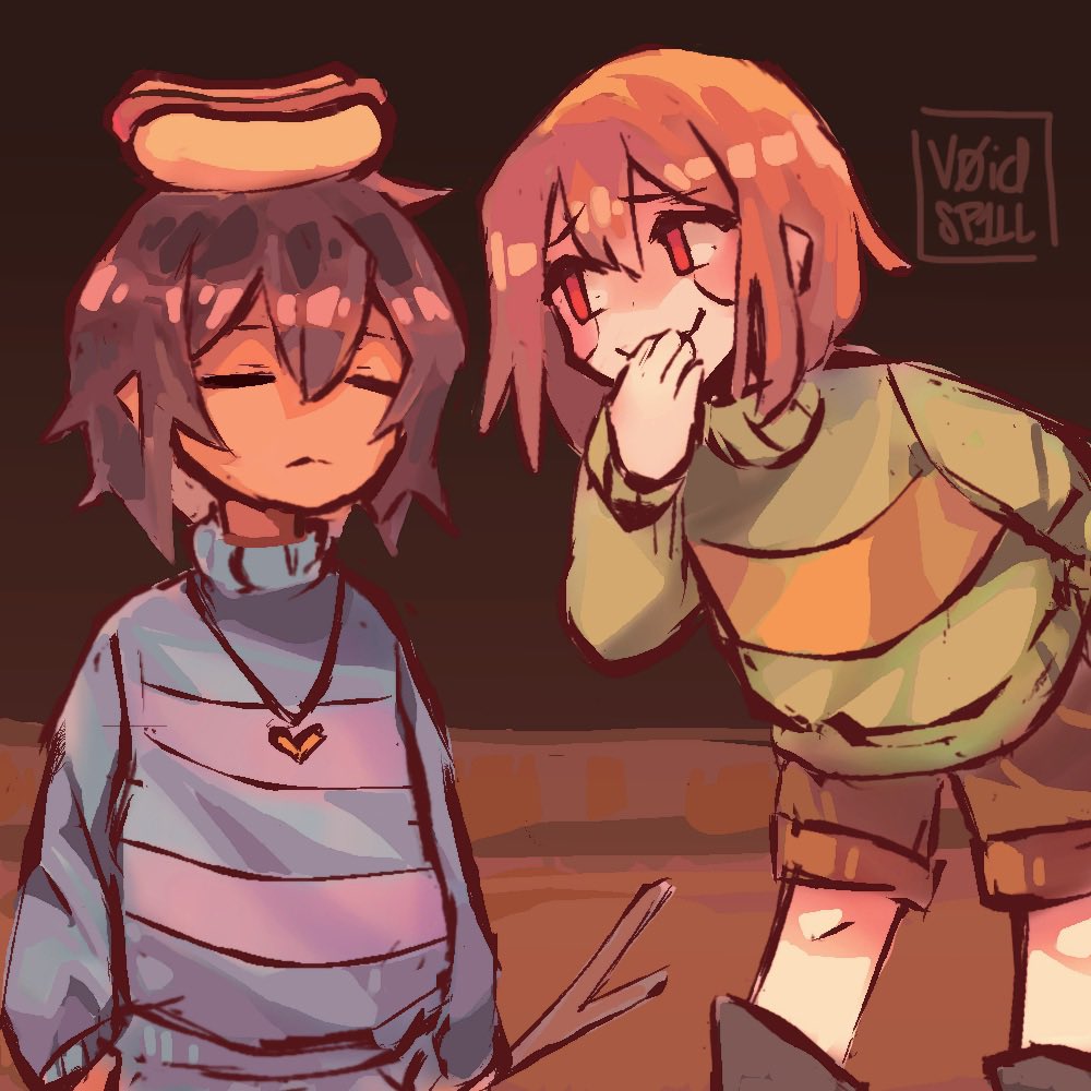 *you look stupid. 
#frisk #UNDERTALE10周年