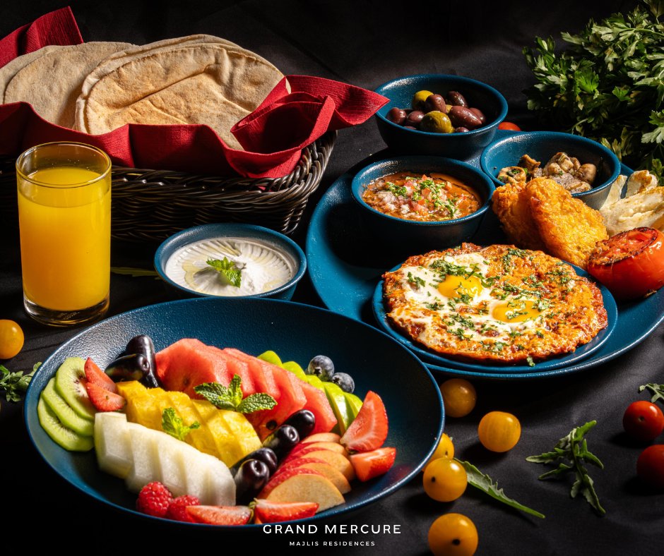 9704MGMR's tweet image. “Breakfast like this? Every morning feels like a weekend and you know you’ve checked into the right place.”

فطور كهذا؟ كل صباح أشبه بعطلة نهاية أسبوع، وأنت تعلم أنك وصلت إلى المكان الصحيح.

#BreakfastInStyle #GrandMercureMajlisResidences #MorningDelight #StayInComfort #AbuDhabi