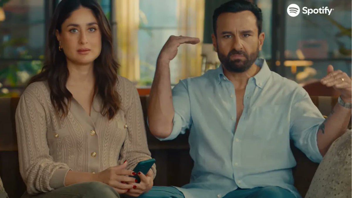 BestMediaInfo's tweet image. Kareena Kapoor and Saif Ali Khan showcase Spotify’s personalised playlists 

bestmediainfo.com/ad-craft/karee… 

#advertising #adcampaign #Personalised #experiences #Spotify #SaifAliKhan #KareenaKapoorKhan
