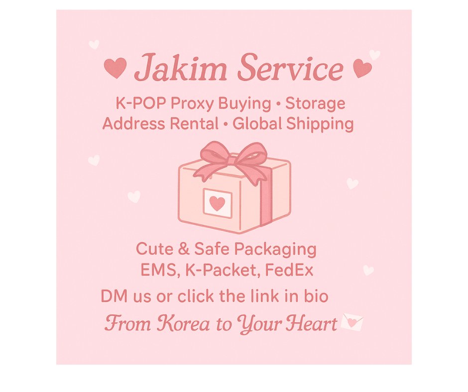 jakimservice's tweet image. korea consol - jakim service -

dm

#kpopproxy #kpopshipping #kpopmerch #buyfromkorea #kpopfan #jakimservice #kpopgoods #kpophaul #kpopstorage #kpopshopping #kpopfansupport