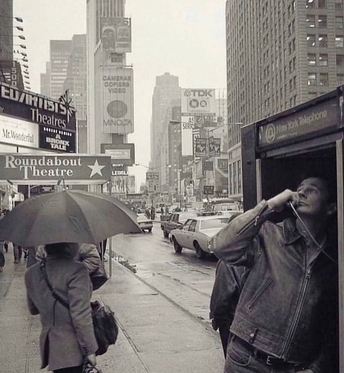 #monday ‘need to make those calls, got bills to pay’ Time Sq New York 1991 #nyc #timesquare #newyorkinthenineties