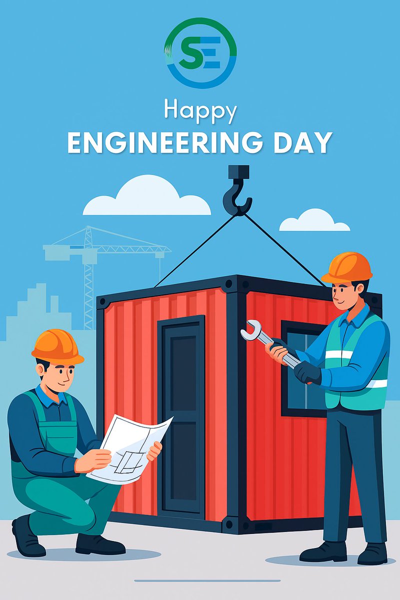 SAIFIENTERPRIS2's tweet photo. Happy Engineering Day! 🏗️
Building faster, smarter, cleaner — Container Offices | Pre-Engineering Buildings | Portable Cabins.
Contact: 7827723001 | https://t.co/pbYT5qGJiD
#EngineeringDay #ModularConstruction #SaifiEnterprises https://t.co/WaOr2uwzzN
