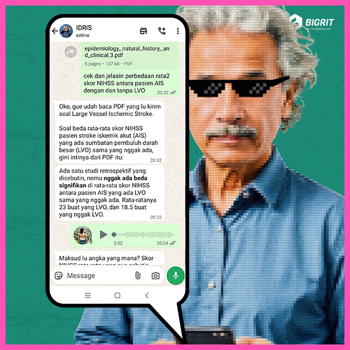 bigritcom's tweet photo. Thousands have their headstart already. Catch up here: https://t.co/9NeD9OGrrf

IDRIS AI by https://t.co/tuaGMuS3zy - the most intelligent AI chatbot on earth

#bigrit #idris #ai #chatbot #whatsapp #science #research #academic #journal #essay #startup #indonesia https://t.co/fHonIVEY9v
