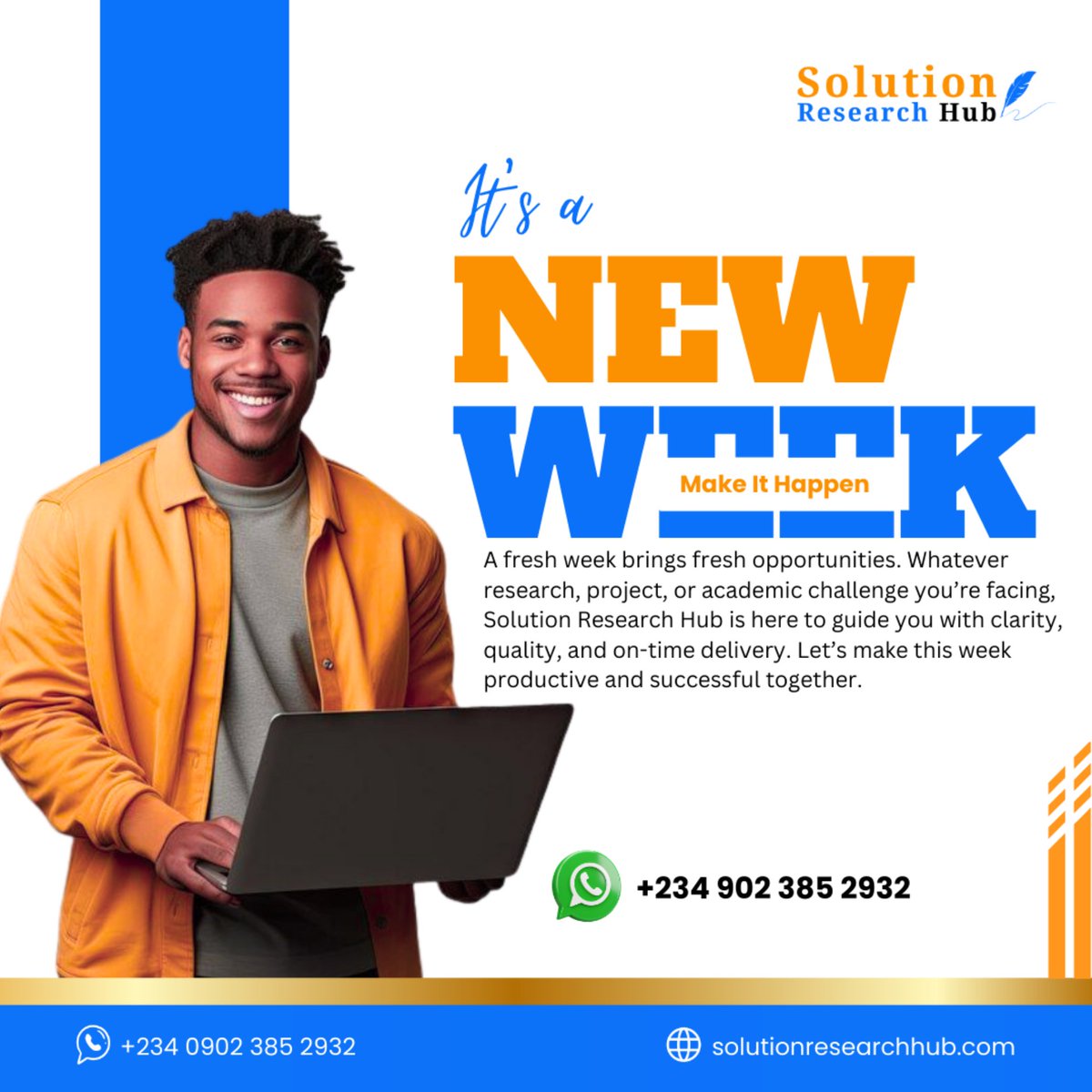 Hub_of_Research's tweet image. 🌟 Happy New Week 🌟
At Solution Research Hub, we don’t just support research. We help you turn ideas into results. 💡🚀

✅ Clarity
✅ Expert guidance
✅ On-time delivery

Let’s make this week productive together✨

#NewWeek #SolutionResearchHub #ResearchMadeSimple