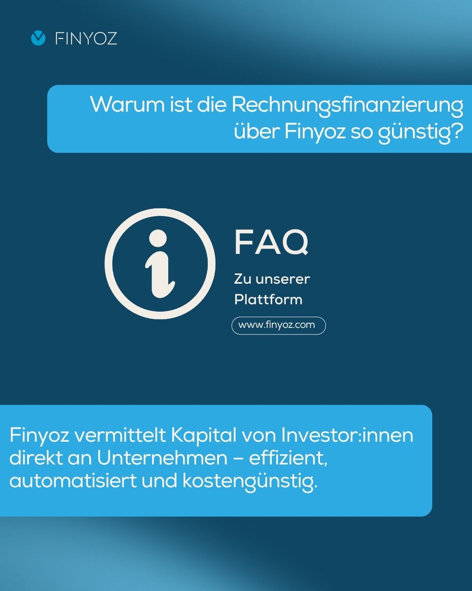 Bei Finyoz erhalten Unternehmen Kapital direkt von Investor:innen. Und zwar so hochgradig effizient und automatisiert, dass wir die Kosten gering halten können.

👉 Mehr erfahren unter:
vist.ly/46spt
