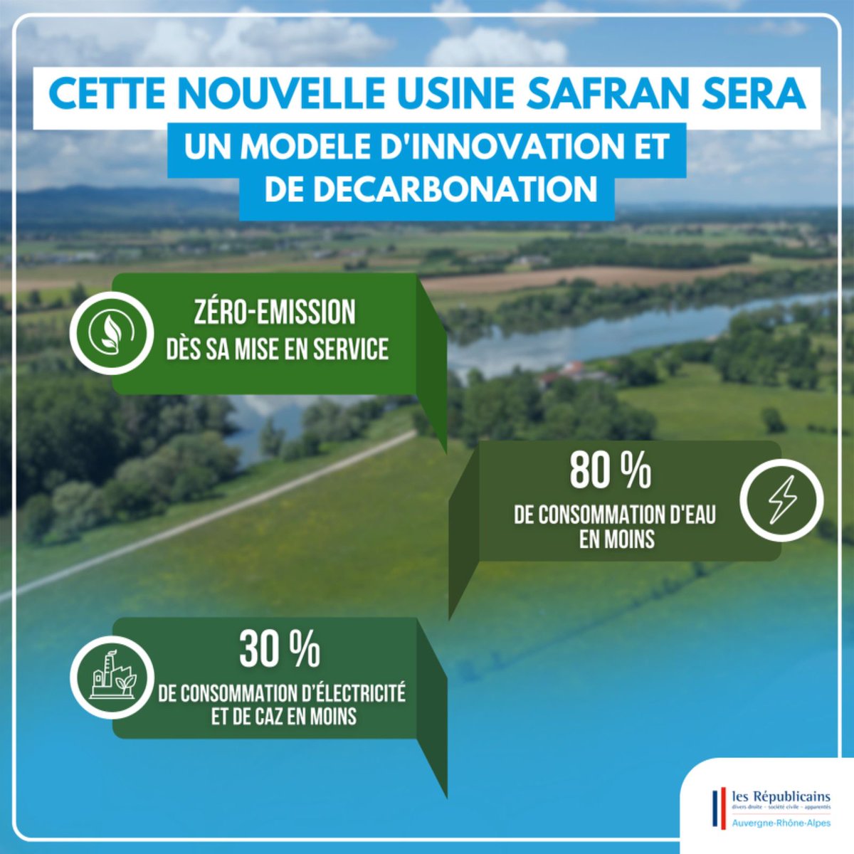 Safran fait le choix de l’Ain, le choix de la région Auvergne-Rhône-Alpes, le choix de la France, pour implanter sa nouvelle usine ! 
Un choix stratégique qui témoigne de la force et de l’attractivité de notre région face à la concurrence internationale.