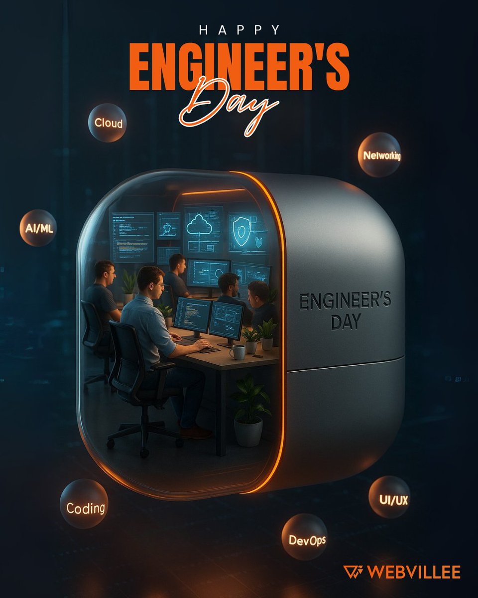 Webvillee_Tech's tweet image. 🔧💡 On #EngineersDay, we celebrate the problem-solvers and builders shaping tomorrow.

From smarter systems to digital progress, engineers are the true backbone of innovation. 🌐✨

Happy Engineer’s Day! 👷‍♂️👩‍💻

#Innovation #Technology