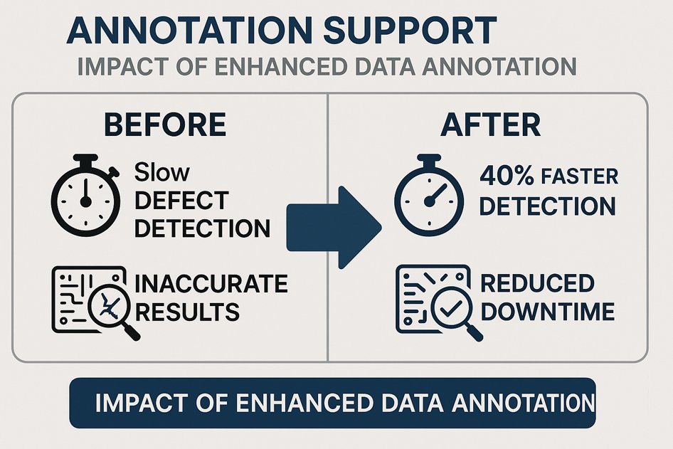 AnnotationSup's tweet image. Our cutting-edge annotation support is streamlining operations for a major electronics manufacturer, allowing them to identify defects faster than ever before. Join the revolution in quality control today! 
annotationsupport.com/blog/detecting…
#annotationservices #electronicsindustry