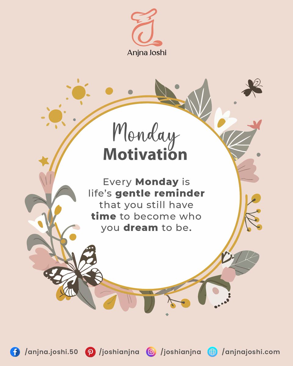 ✨ Monday Motivation ✨

Every new week is a fresh start, a gentle reminder that your dreams are still waiting for you. 🌸💫

Take that step today — your future self will thank you. 🌿💪

#MondayMotivation #PositiveVibes #DreamBig #StayInspired