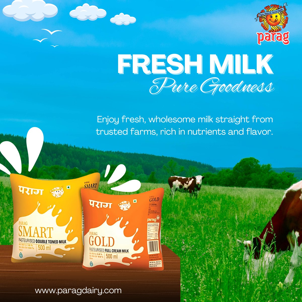 paragmilkup's tweet image. 🥛 पराग दूध – ताज़गी और शुद्धता का भरोसा! विश्वसनीय फार्म से सीधे आपके घर तक, पोषण से भरपूर और स्वाद में लाजवाब। 

 Visit Now - linktr.ee/paragmilkup

 #ParagMilk #Freshness #PureGoodness