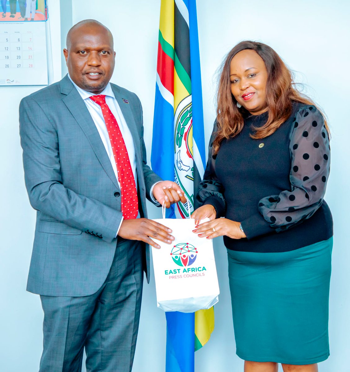 Strategic Positioning: Chairperson of the .<a href="/eastafrica_pc/">East Africa Press Councils</a>  .<a href="/DavidOmwoyo/">David Omwoyo, MBS</a>  together with <a href="/eastafrica_pc/">East Africa Press Councils</a>  Vice Chair .<a href="/ErnestSungura/">Ernest Sungura</a>  recently presented the EAPC Strategic Plan to the .<a href="/jumuiya/">East African Community</a>  Secretary General .<a href="/SGNduva/">Veronica M. Nduva, CBS</a> in Arusha — and they also exchanged diplomatic mementos!