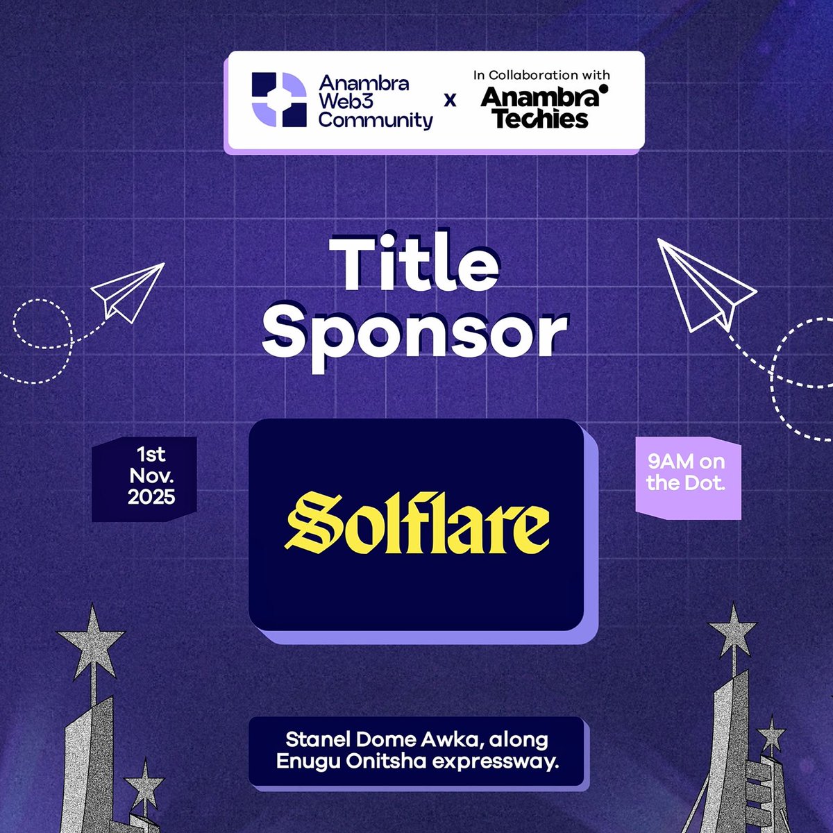 Anambra Web3 Conference (@anambraweb3conf) on Twitter photo ๐ Big News!
Weโre proud to announce <a href="/solflare/">Solflare - The Solana Wallet</a> as the TITLE SPONSOR of the Anambra Web3 Conference 2.0 ๐
Having one of the biggest wallets in the Solana ecosystem onboard is a huge step for our community. This shows the world that Anambra is ready, Web3 is here, and the ๐ Big News!
Weโre proud to announce <a href="/solflare/">Solflare - The Solana Wallet</a> as the TITLE SPONSOR of the Anambra Web3 Conference 2.0 ๐
Having one of the biggest wallets in the Solana ecosystem onboard is a huge step for our community. This shows the world that Anambra is ready, Web3 is here, and the