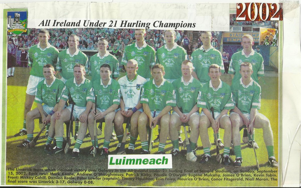 ON THIS DAY: 23 years ago
Limerick defeat Galway to clinch the All-Ireland u21 hurling title on September 15th, 2002
Result: Limerick 3-17 , Galway 0-08