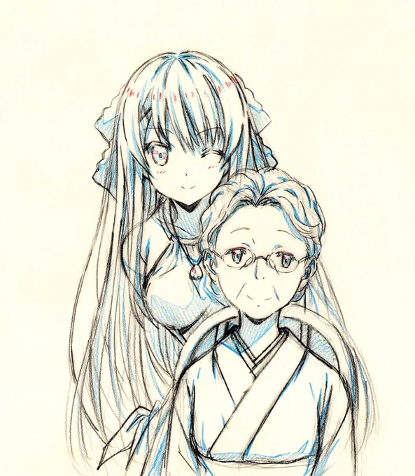 敬老の日再掲 みさきとおばあちゃん #あおかな