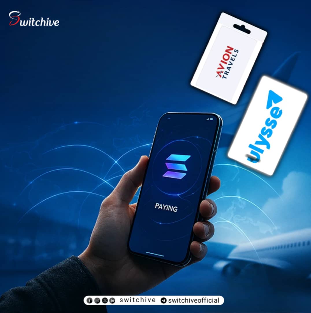 switchive's tweet image. Trading bags is cool, but imagine paying for Travel needs with $SOL.🔥 #SpendCrypto