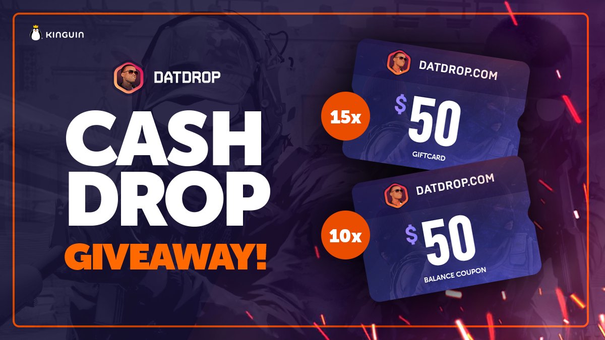 DATDROP CASH DROP IS HERE BABY 💸💸💸 &amp; the sky is raining prizes:

💥 10 x $50 <a href="/DATDropCases/">DATDropCases</a> coupons
💥 15x $50 <a href="/DATDropCases/">DATDropCases</a> Gift Cards

1⃣To win, answer the following: What’s your go-to weapon when you’re broke and praying for a money drop, and why this weapon?
2⃣Follow