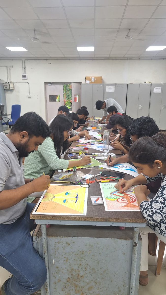 FCIDOBorivali's tweet photo. "When good people in any country cease their vigilance and struggle, then evil men prevail." — Pearl S. Buck
Enthusiasm of officers/ officials at Poster making competition under VAW campaign 2025 @fci_borivali 
#participative #vigilance #awareness #VigilanceAwarenessWeek https://t.co/lp7LHHz1Ei