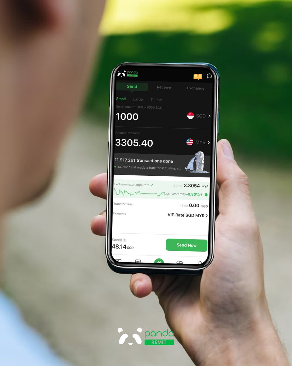 🇸🇬 ➡️ 🇲🇾 Send SGD to Malaysia with Panda Remit ✓New Users: 0 fees +  exclusive high rates ✓Transfer Range: 100 – 6,000 SGD ✓Existing Users: Just  15 SGD flat fee –