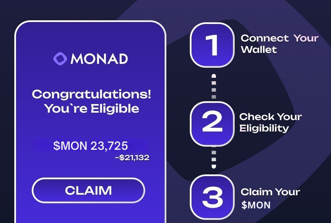 $MONAD Airdrop Alert! 🚀

✅Airdrop confirmed
✅Raised $244M
✅Takes just 5 mins
✅100% free

Like, RT and Drop your Monad wallet address 👇